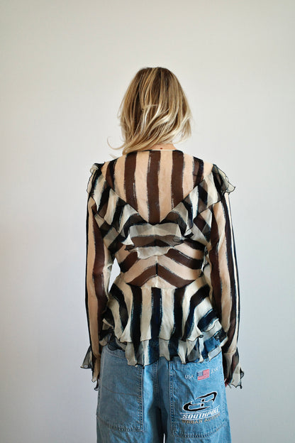 ALBERTA FERETTI CHIFFON BLOUSE