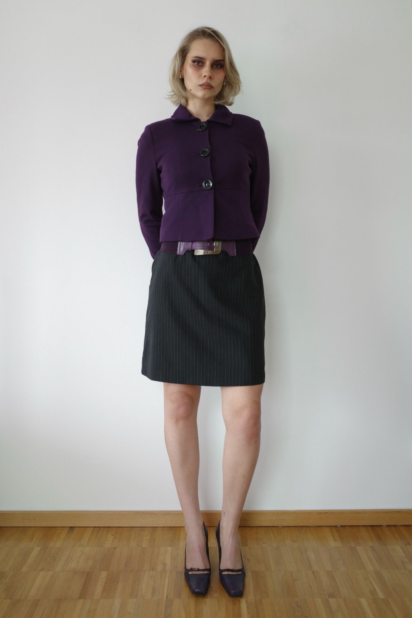PINSTRIPE MINI SKIRT