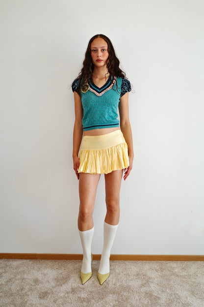 VINTAGE SILKY MICROSKIRT