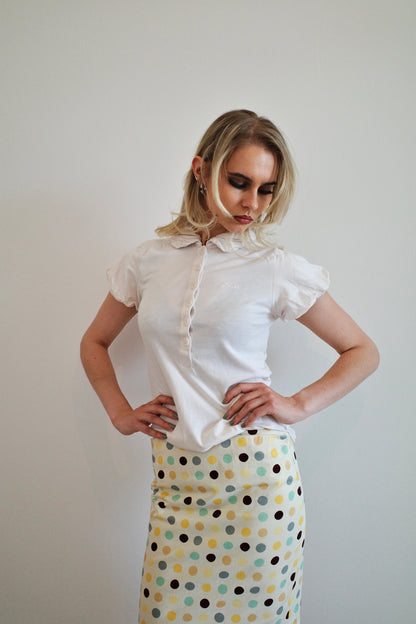 PRADA POLKA DOT PENCILSKIRT