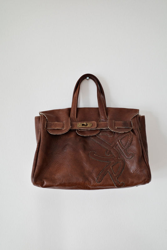 LEATHER FIRKIN BAG