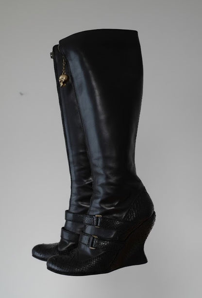 ALEXANDER MCQUEEN F/W 2006 PYTHON BOOTS