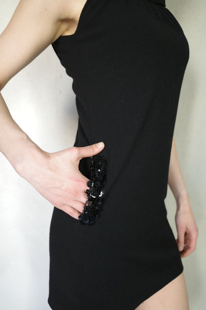 VERA WANG SEQUIN POCKET DRESS