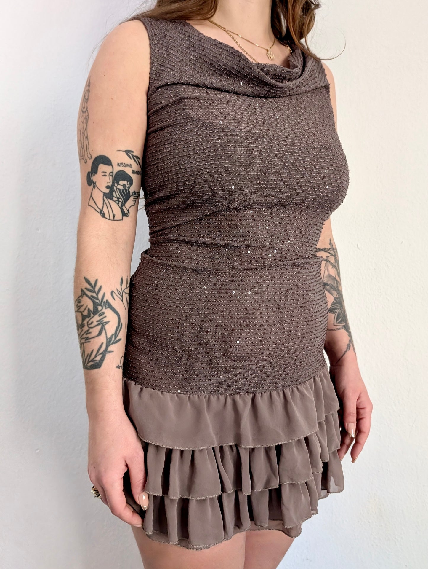 Ruffle Glitter Dress