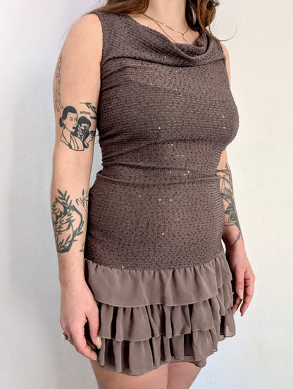 Ruffle Glitter Dress
