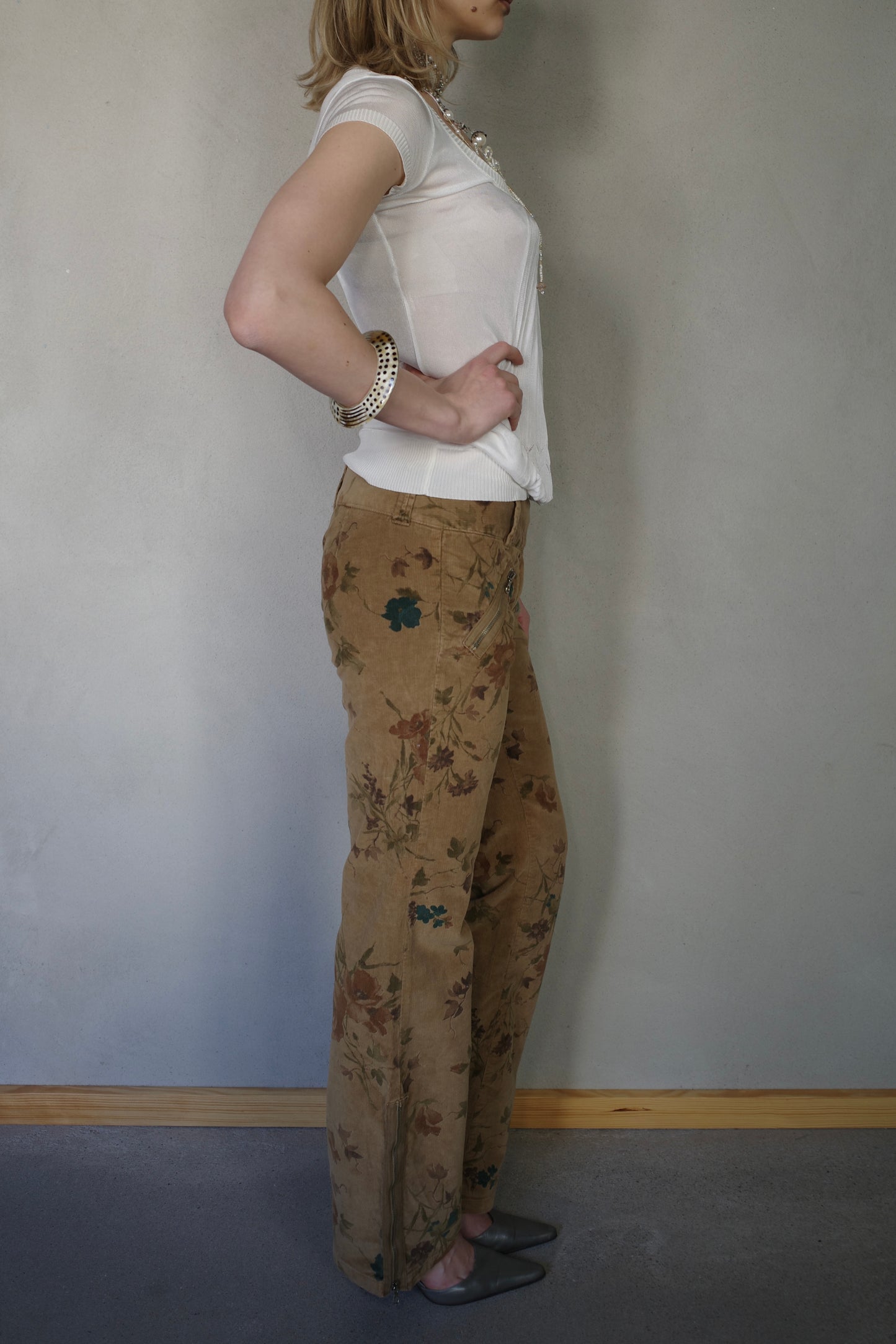 SISLEY CORDUROY FLOWER PANTS