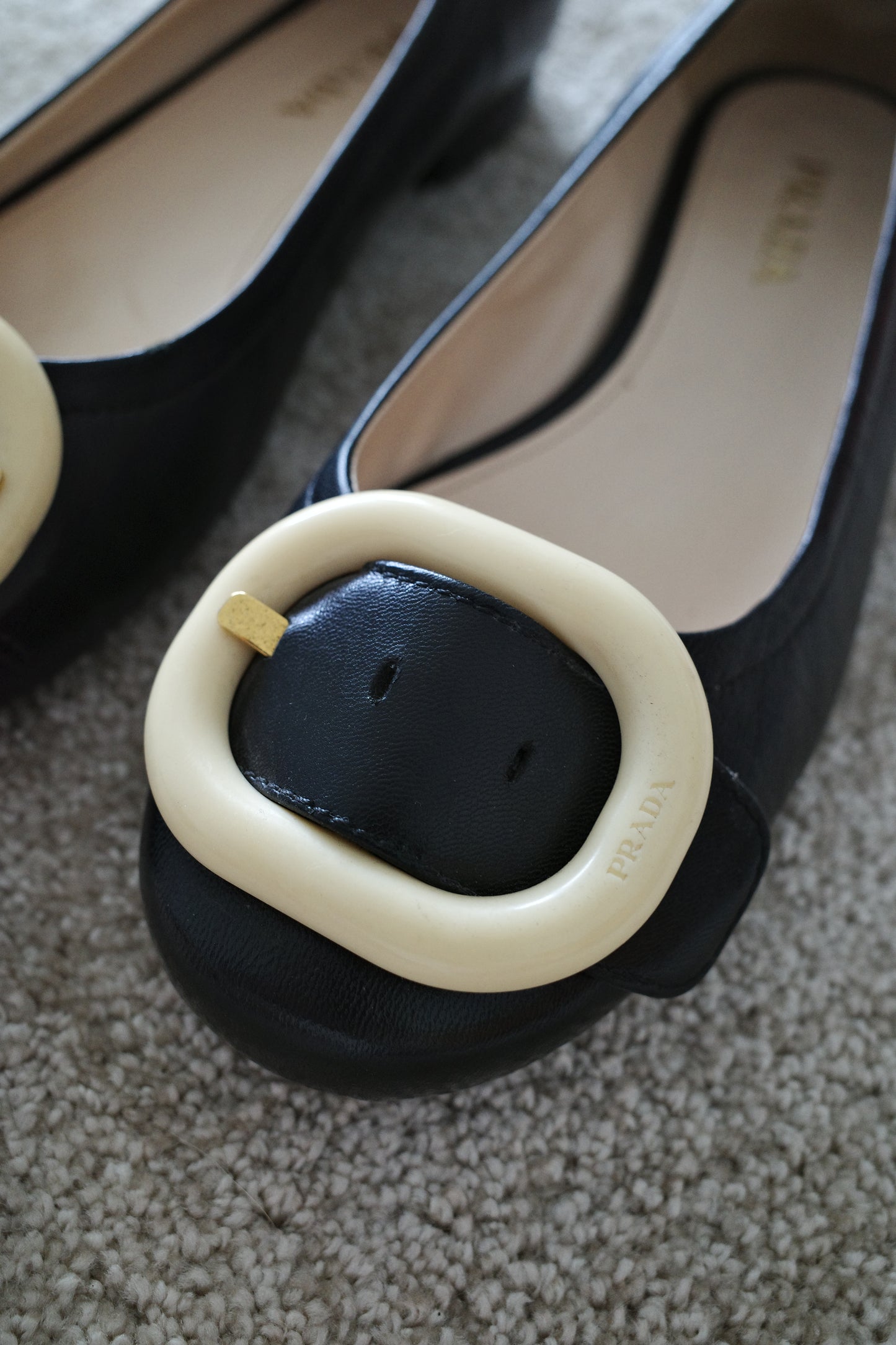Prada Buckle Flats