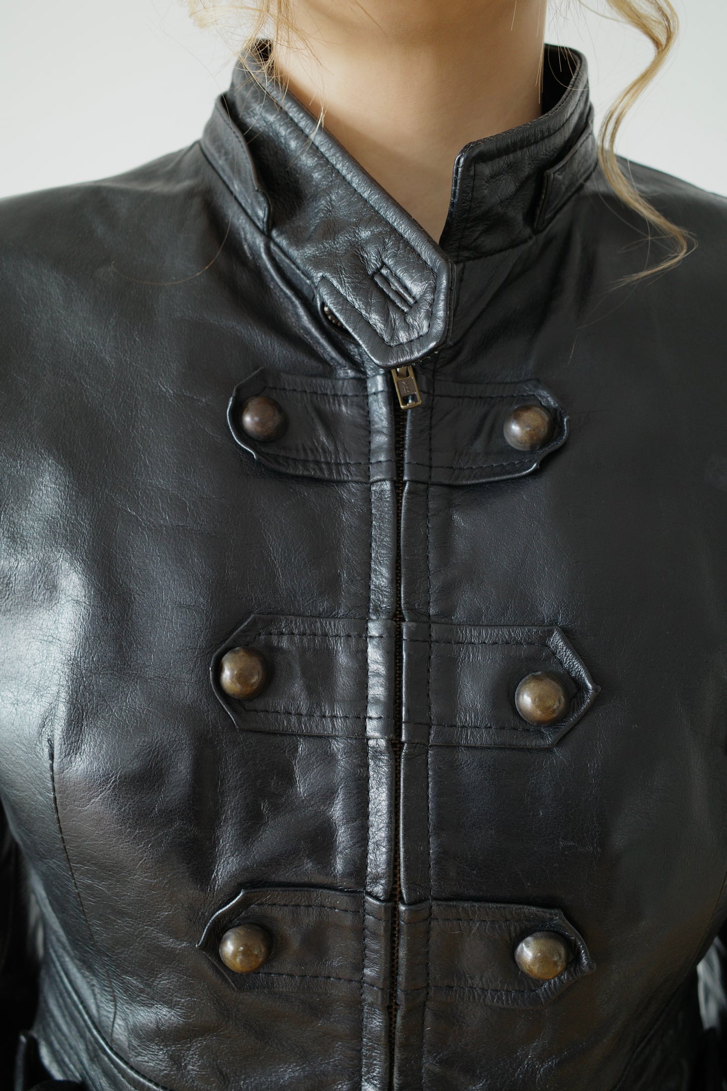 90s MILITARY LEATHERJACKET