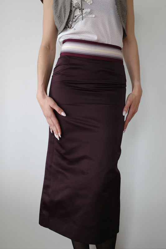 CHLOÉ SILK MIDI SKIRT