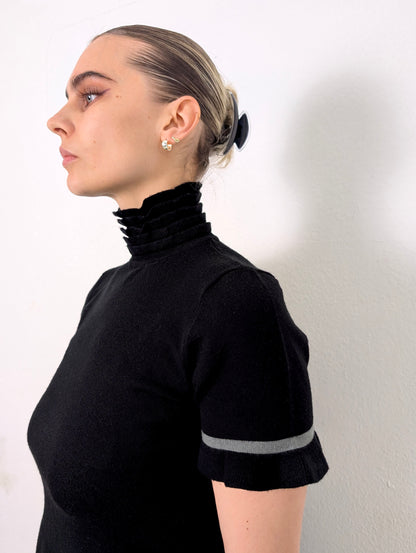 RUFFLED TURTLENECK