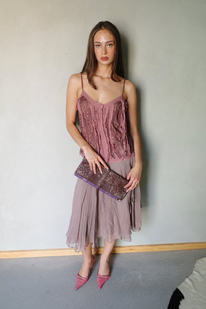 VINTAGE SILK TWO-PIECE ENSEMBLE