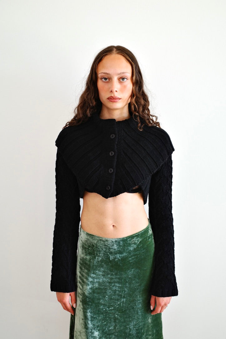 KNIT BOLERO CARDIGAN