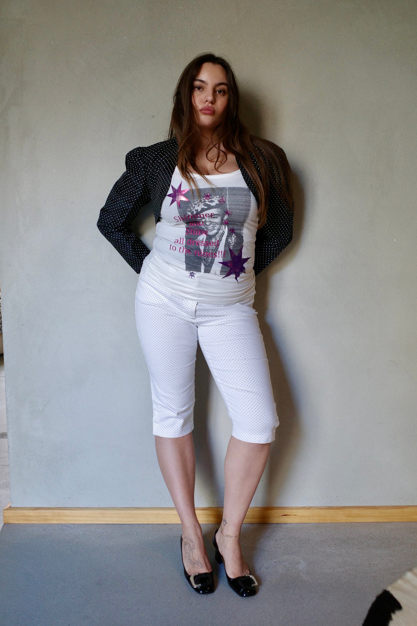 VINTAGE POLKA DOT CAPRI PANTS