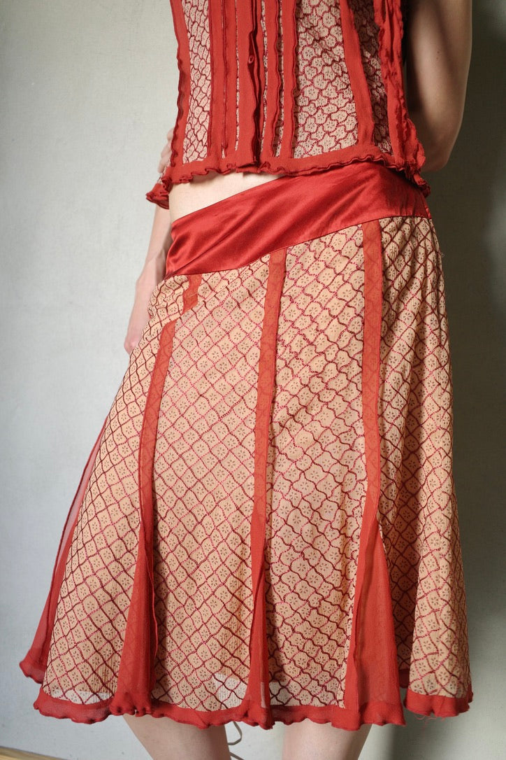 VINTAGE SILK ENSEMBLE (ORANGE)
