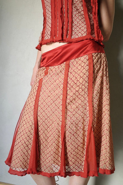 VINTAGE SILK ENSEMBLE (ORANGE)