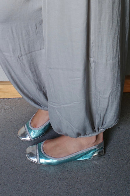 PRADA METALLIC BALLET FLATS