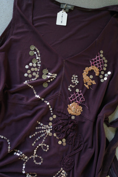 VINTAGE EMBROIDERED MESH SHIRT
