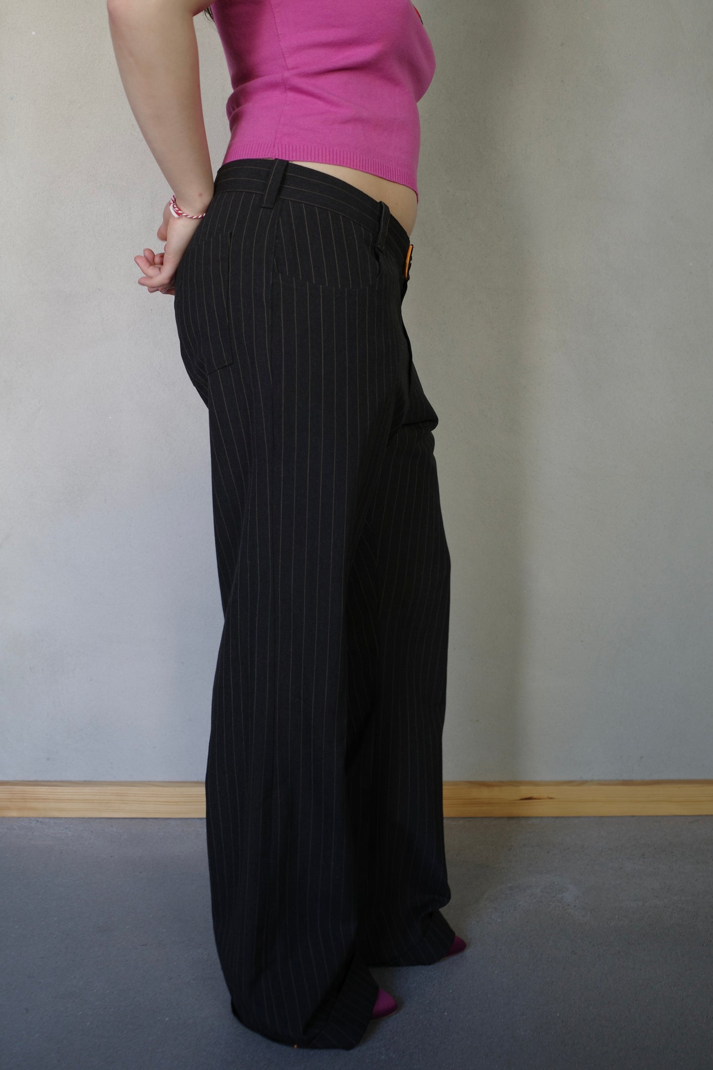 VINTAGE PINSTRIPE SUIT PANTS