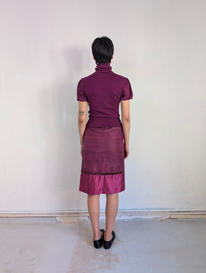 Pink Silk Skirt