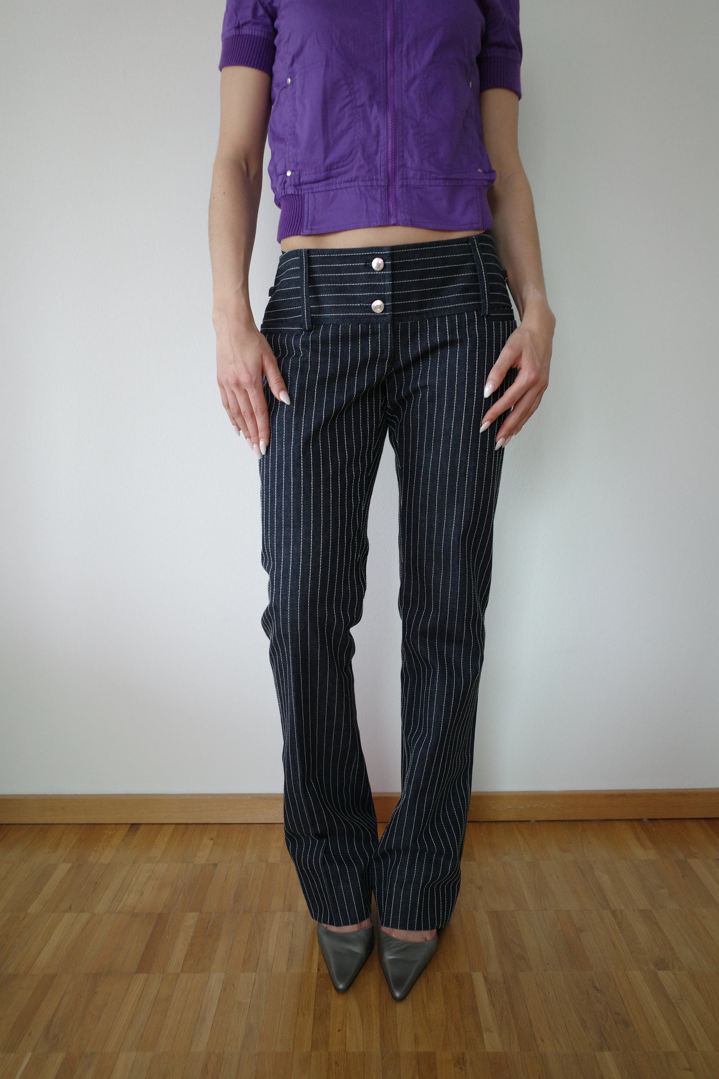 DOLCE & GABBANA PINSTRIPE DENIM