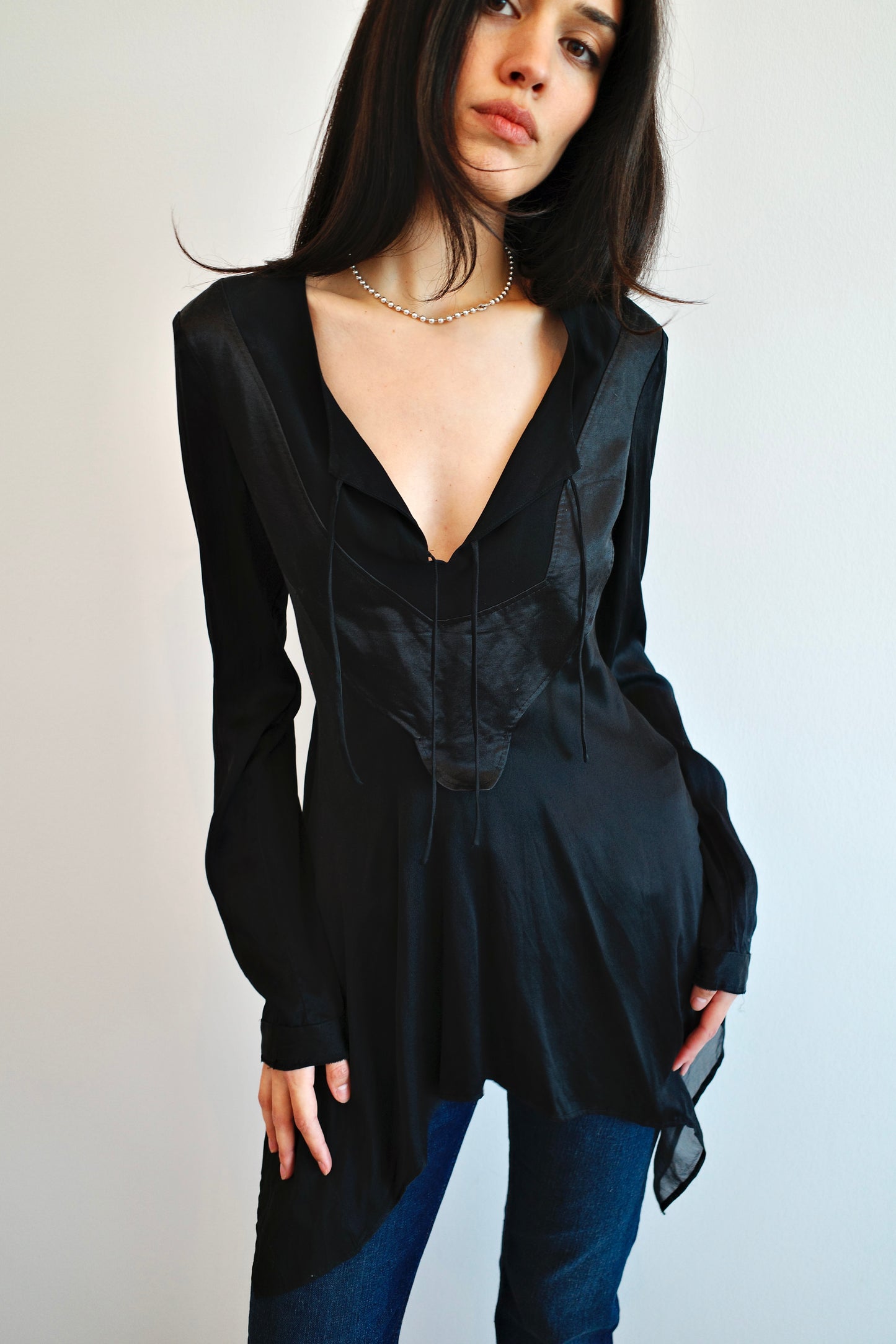 MARITHÉ + FRANÇOIS GIRBAUD SILK BLOUSE