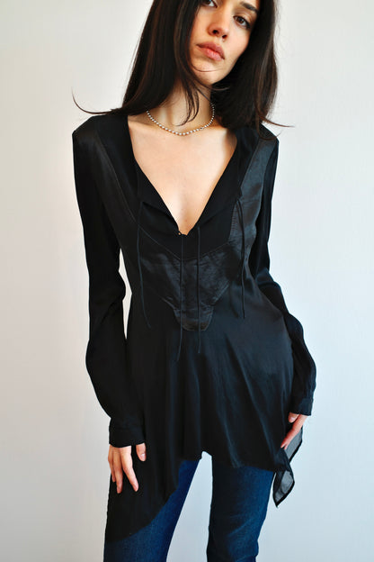 MARITHÉ + FRANÇOIS GIRBAUD SILK BLOUSE
