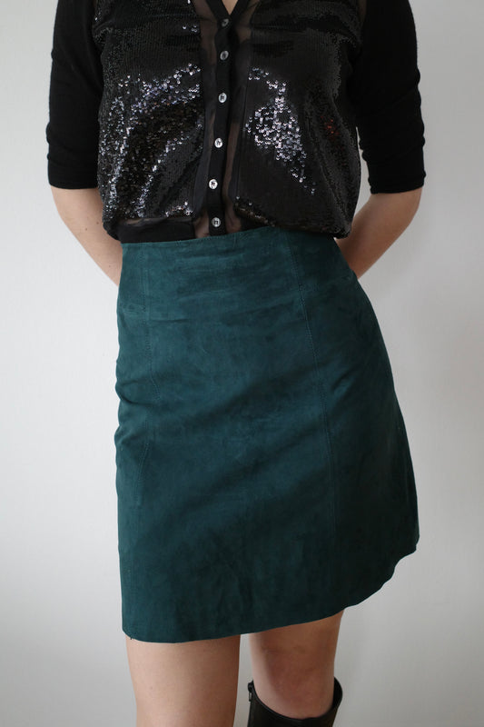 SUEDE LEATHER MINI SKIRT
