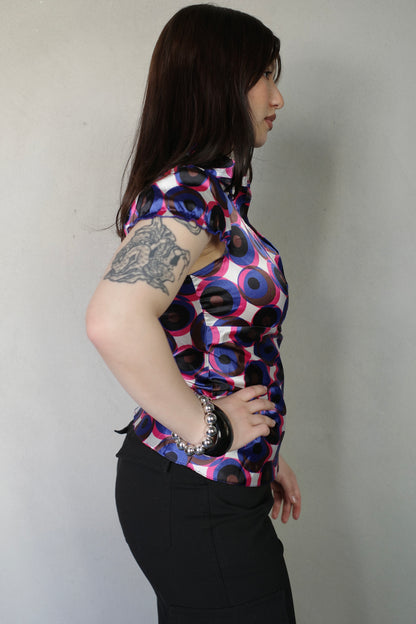 RETRO SATIN BLOUSE