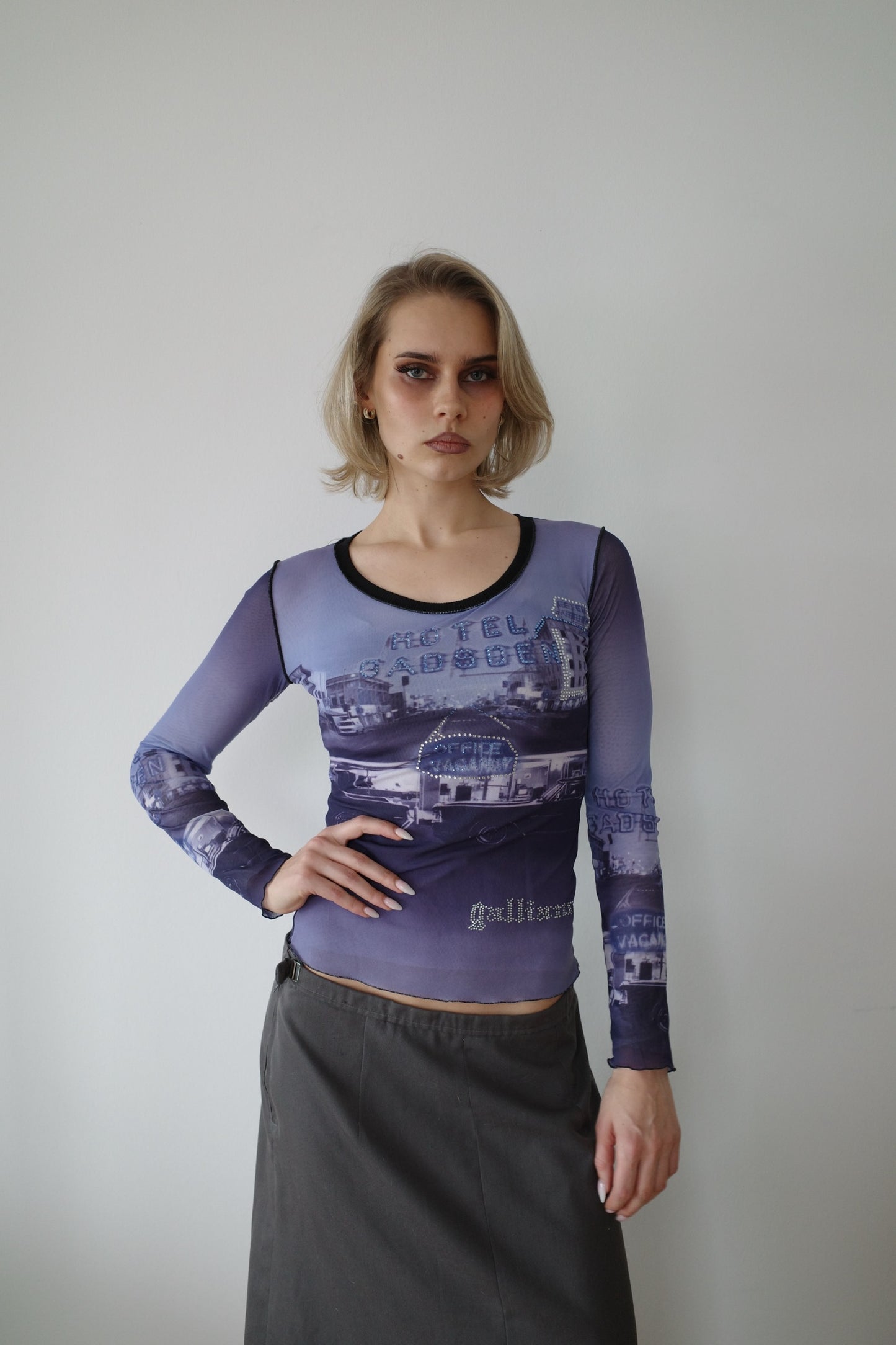 JOHN GALLIANO MESH LONGSLEEVE