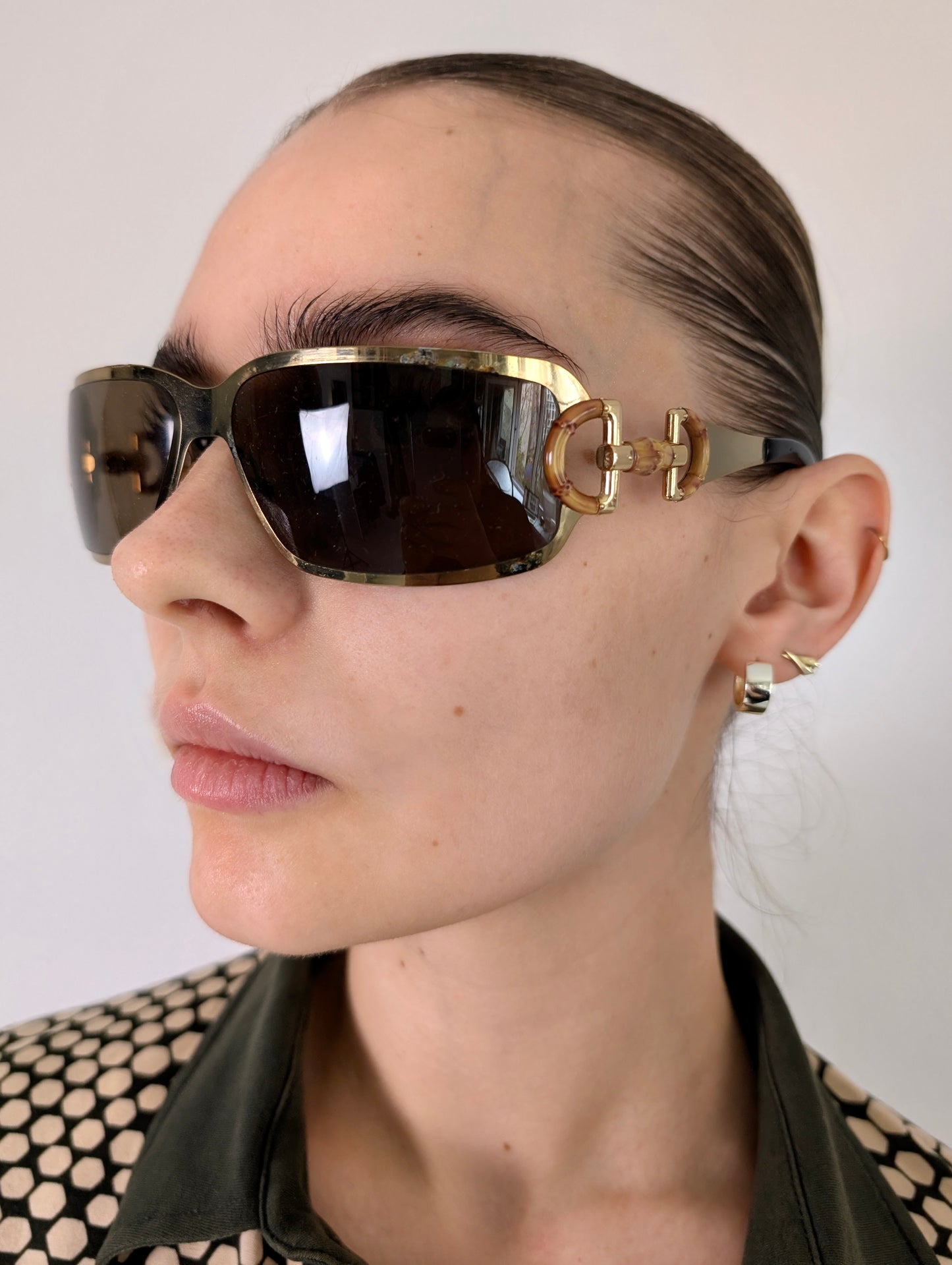 Gucci 00's Bamboo Sunglasses