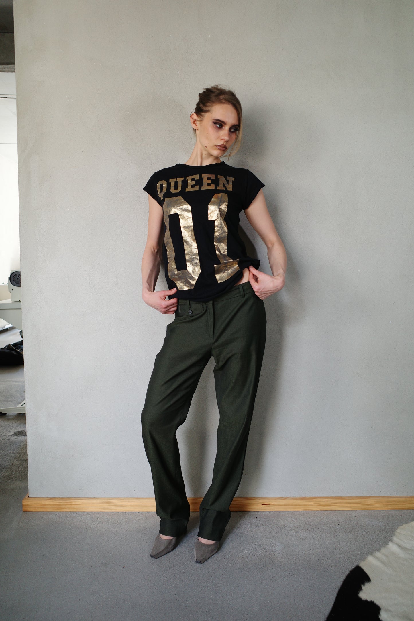 DOLCE & GABBANA OLIVE PANTS