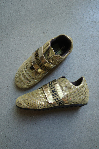 BIKKEMBERGS GOLD VELCRO SNEAKER