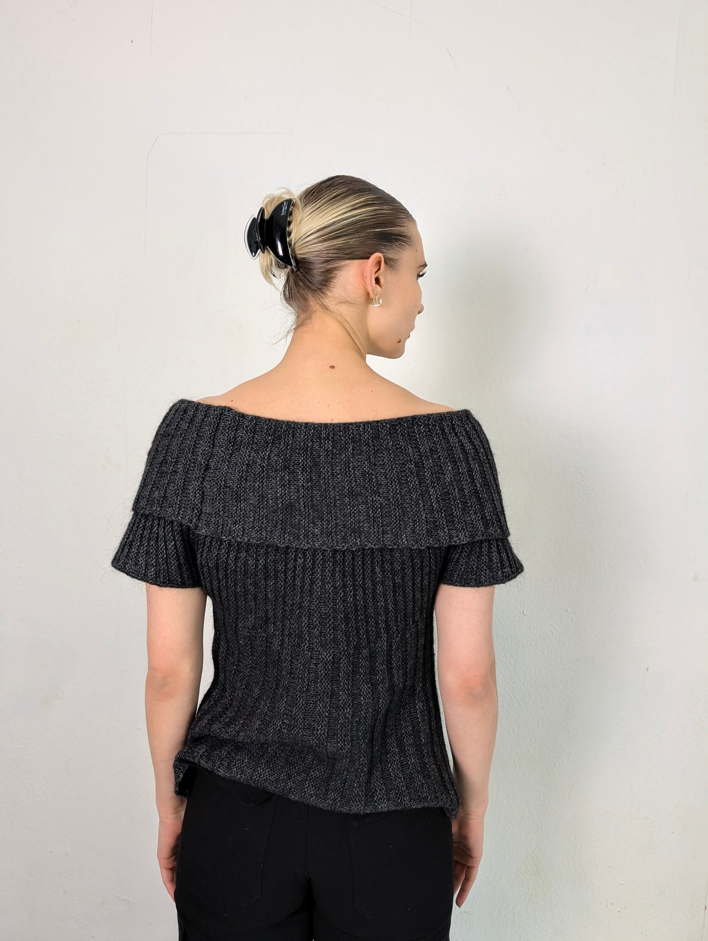 MOHAIR FLOWER BOATNECK