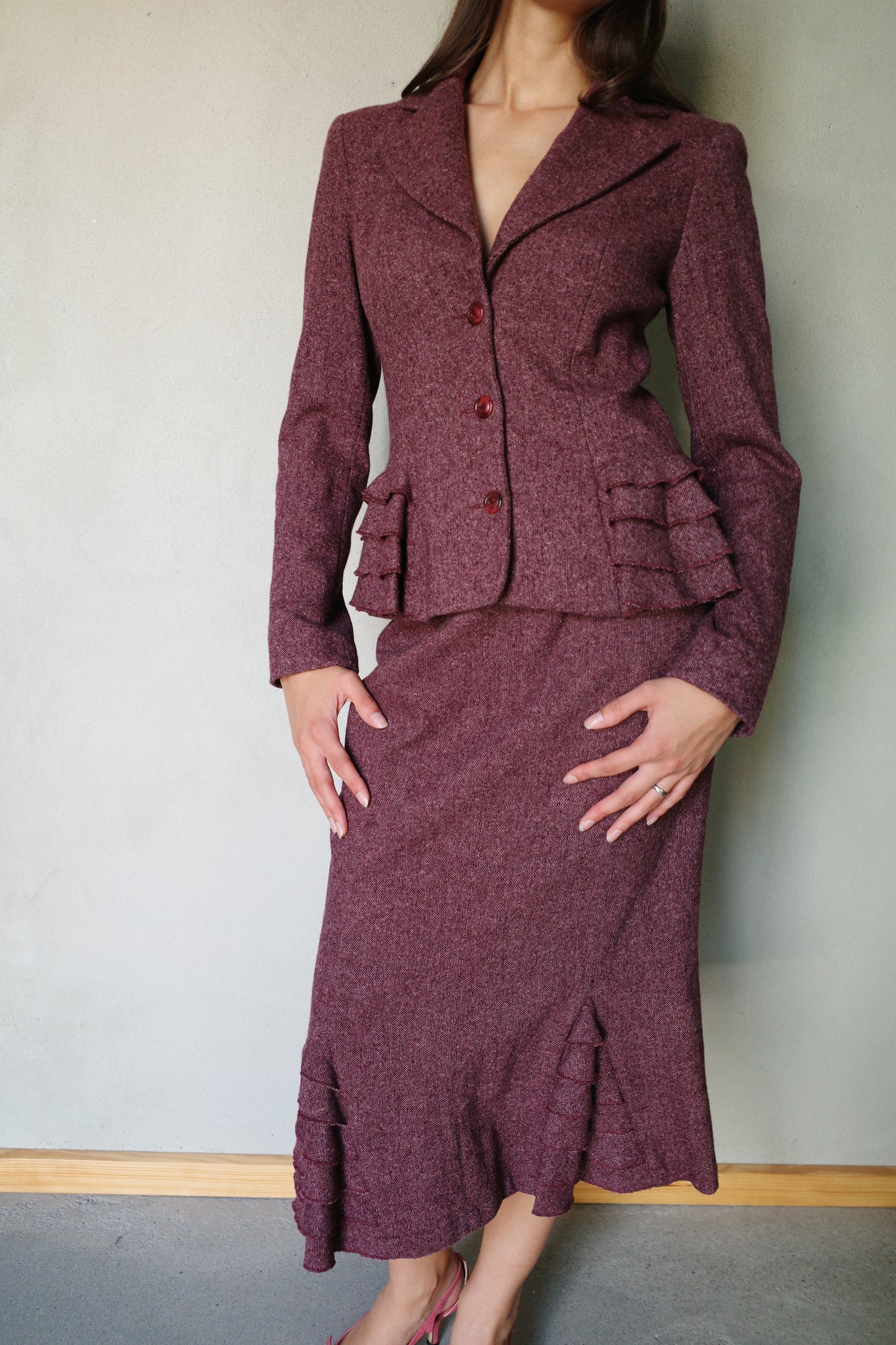 WOOL TWO-PIECE ENSEMBLE
