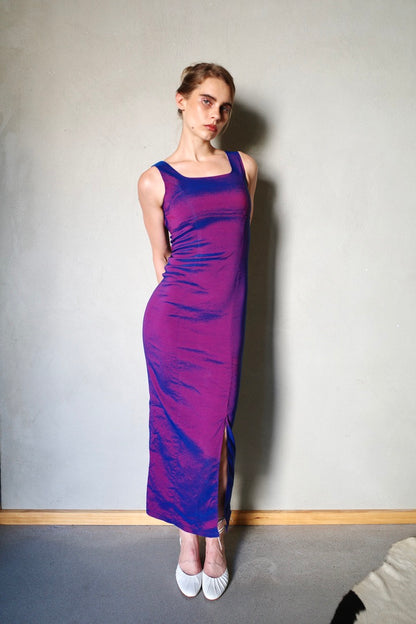 90s DUOCHROME EVENING GOWN