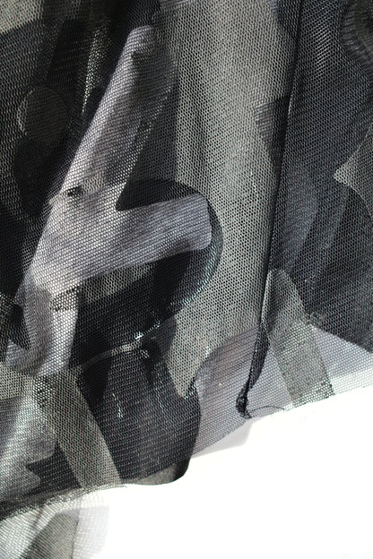 ANNA PIANURA MESH PRINT SKIRT