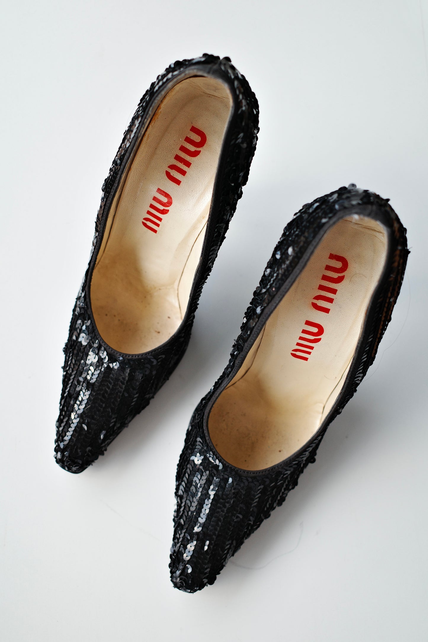 MIU MIU F/W 1997 SEQUIN HEELS
