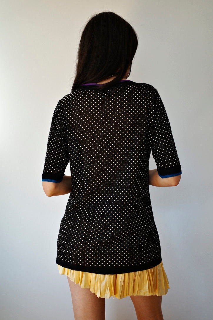 RETRO POLKA DOT CARDIGAN