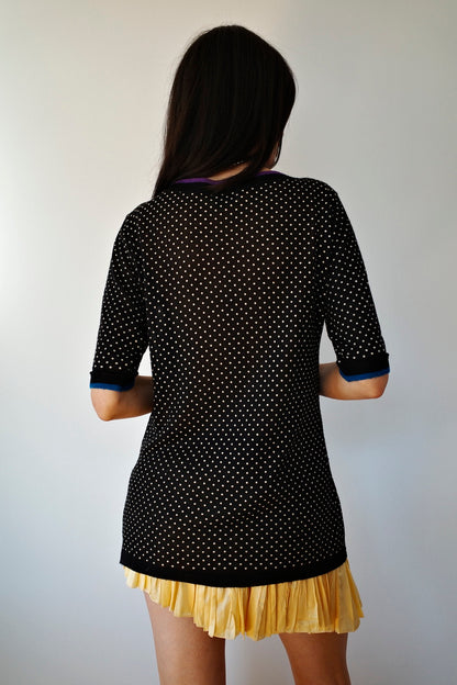 RETRO POLKA DOT CARDIGAN
