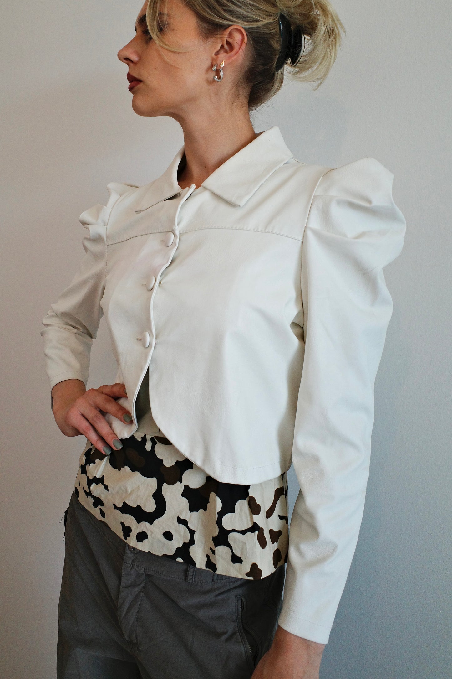 Vintage 80's Leather Bolero