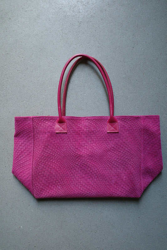 PINK LEATHER HOBO BAG