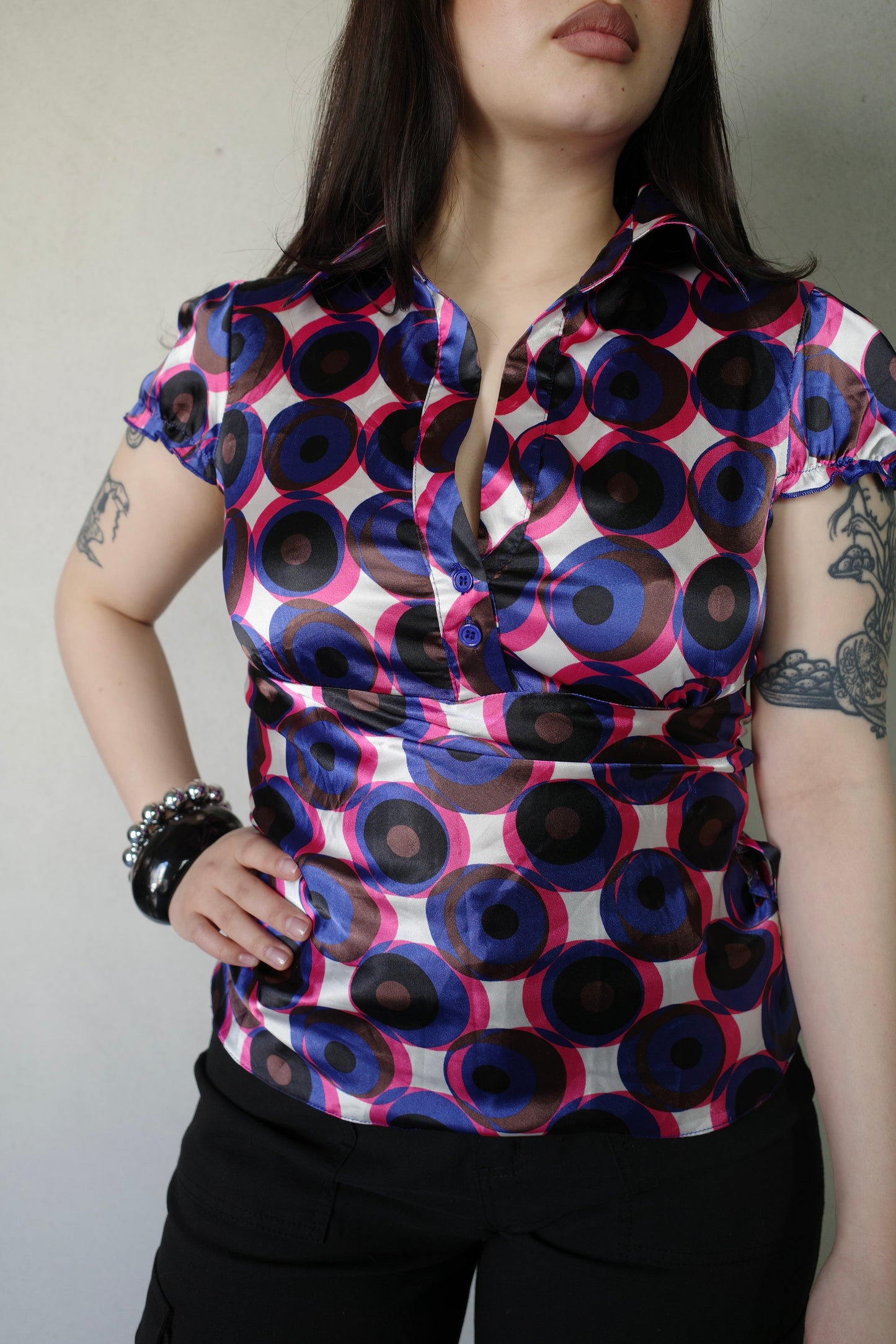 RETRO SATIN BLOUSE
