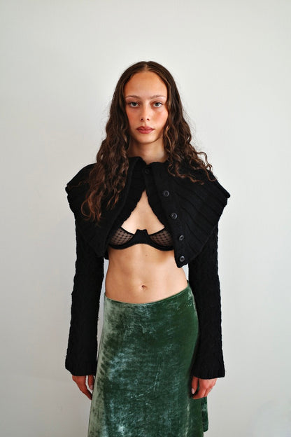 KNIT BOLERO CARDIGAN