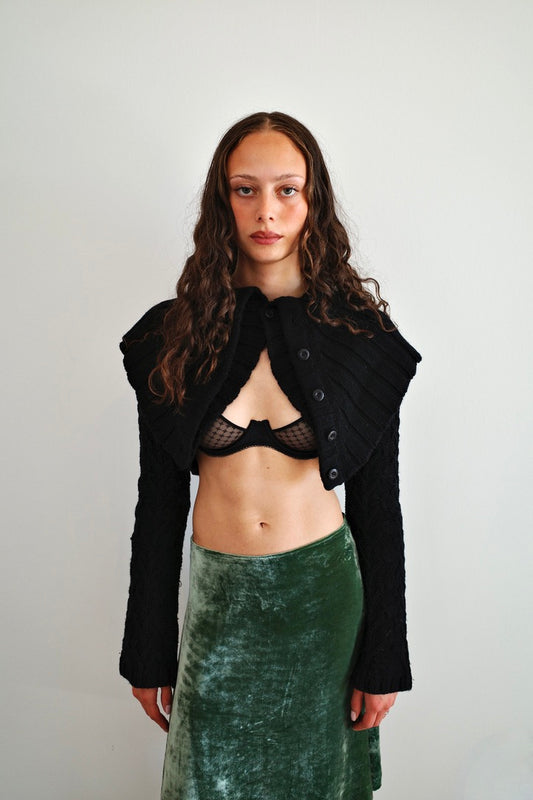 KNIT BOLERO CARDIGAN