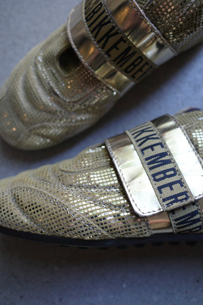 BIKKEMBERGS GOLD VELCRO SNEAKER