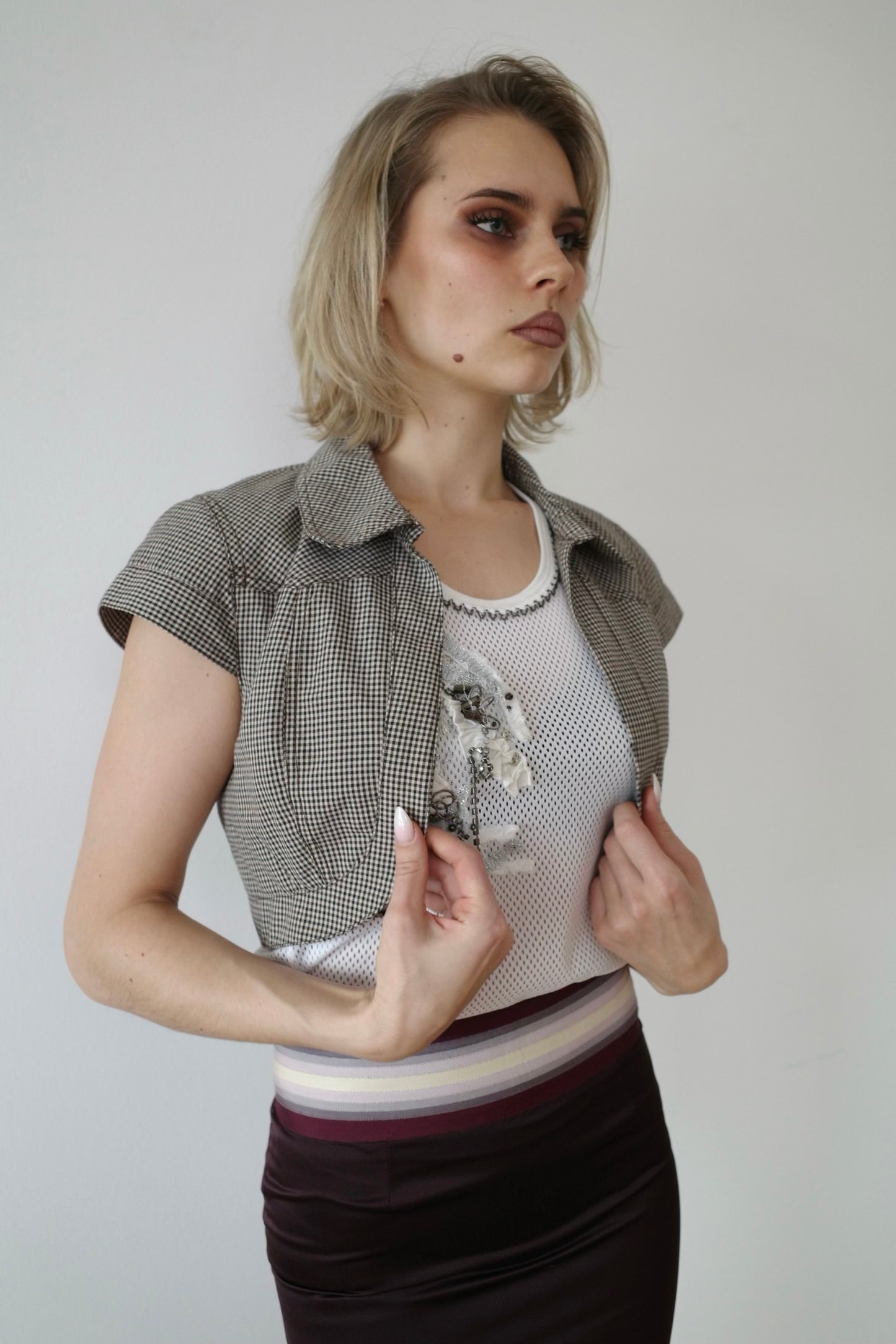 CHECKERED VINTAGE BOLERO