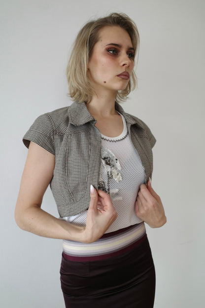 CHECKERED VINTAGE BOLERO