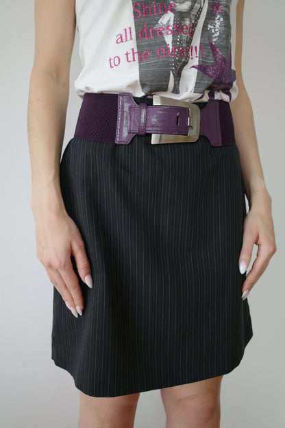 PINSTRIPE MINI SKIRT