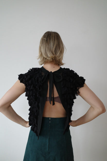 RUFFLED FRINGE BOLERO