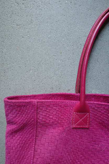 PINK LEATHER HOBO BAG